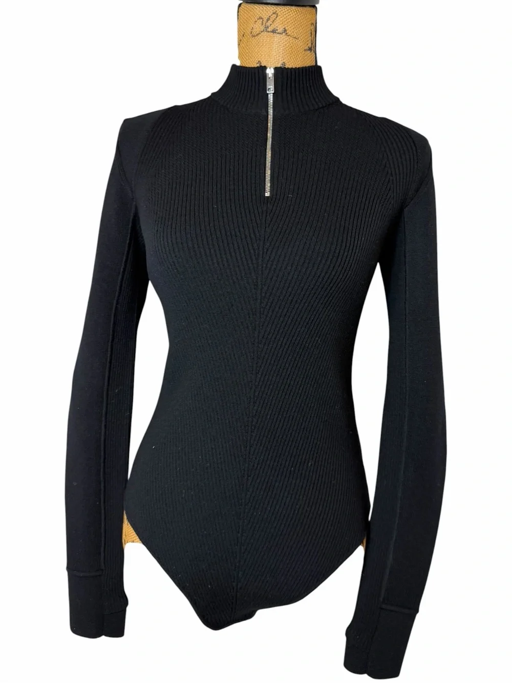 $400 NWT Nike Every Stitch Considered Made in Italy Rib Knit Wool Bodysuit